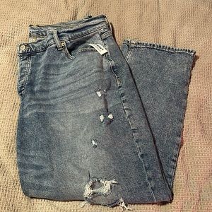 Old Navy Jeans 20 NWT Curvy Sky-High Straight Distressed